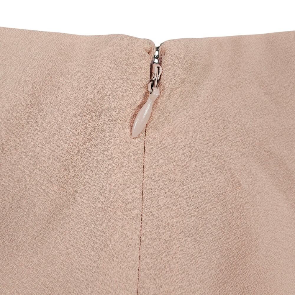 NWT Nicole Miller Studion Dress Size 14 Blush Peach Ruffled Sleeveless Lined - Picture 8 of 14